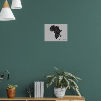 African map continent Map Poster