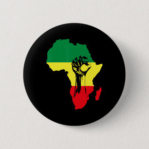 African Map Fist Black History Native Americans 6 Cm Round Badge
