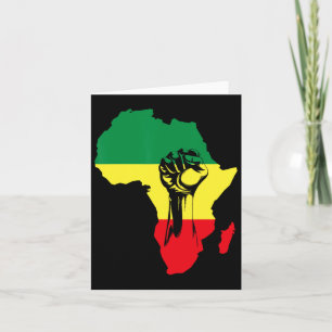 African Map Fist Black History Native Americans  Card