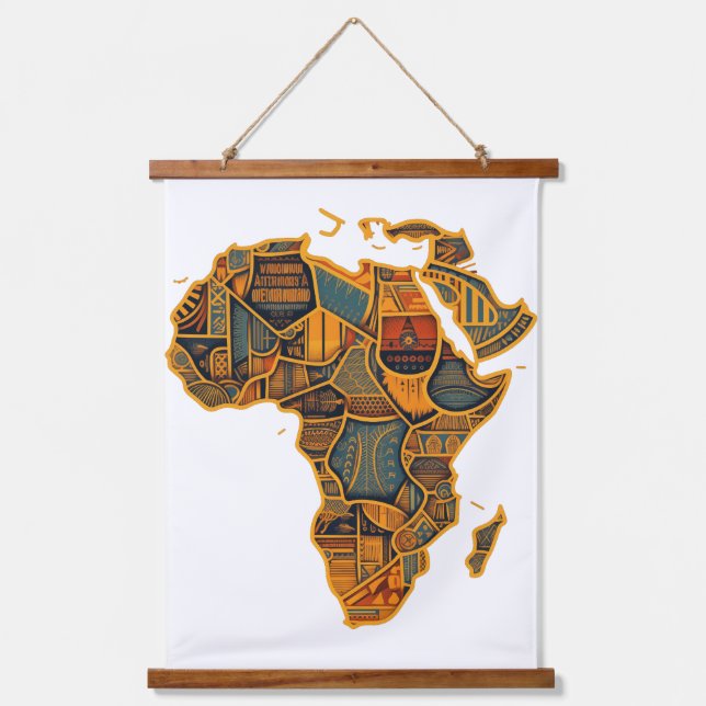 African Map Hanging Tapestry (Front)