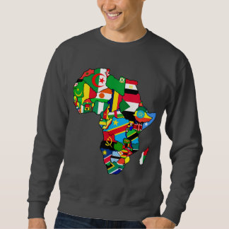 African Map of Africa flags within country maps Sweatshirt