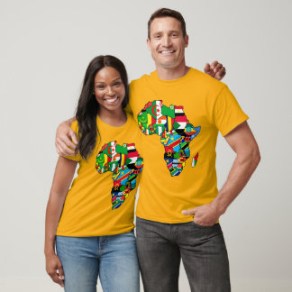 African Map of Africa flags within country maps T-Shirt