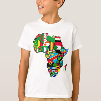 African Map of Africa flags within country maps T-Shirt