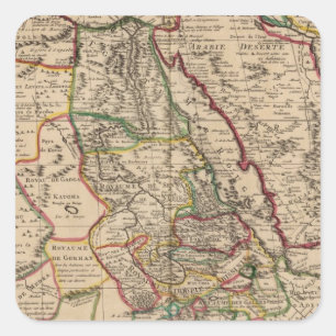 African map square sticker