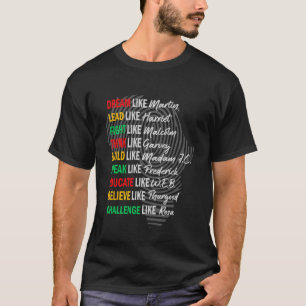 African Map Thumbprint Black History Month Sayings T-Shirt
