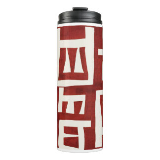African Map Tribal Design Thermal Tumbler