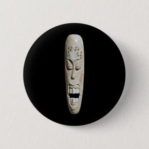 African Mask 6 Cm Round Badge