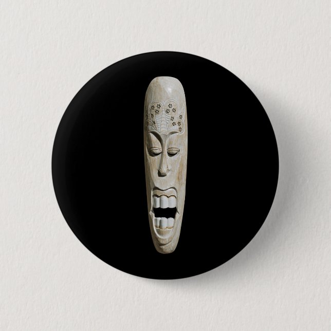 African Mask 6 Cm Round Badge (Front)