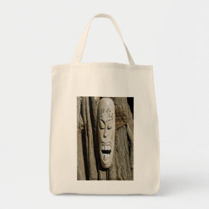 African Mask Canvas Bag