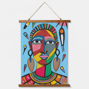african mask colore hanging tapestry
