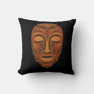 African mask cushion