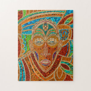 African Mask Illustration Jigsaw Puzzle