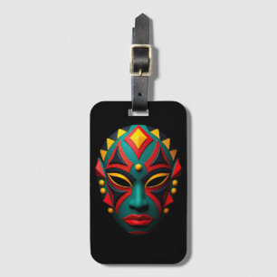 African Mask Luggage Tag