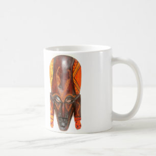 african mask mug