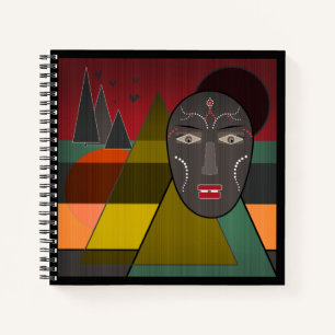 African mask notebook