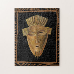 African Mask Painting by Chariklia Zarris Jigsaw Puzzle