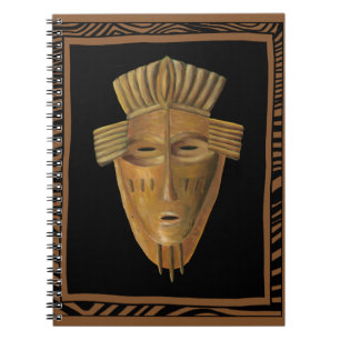 African Mask Painting by Chariklia Zarris Notebook