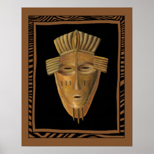 African Mask Painting by Chariklia Zarris Poster