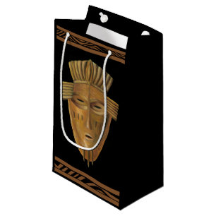African Mask Painting by Chariklia Zarris Small Gift Bag