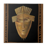 African Mask Painting by Chariklia Zarris Tile<br><div class="desc">Chariklia Zarris created this painting of an African mask. Many of these masks are used in ceremonies so a community of people can communicate with deceased ancestors or the spirits of animals. Bring a bit of traditional African culture into your home!</div>