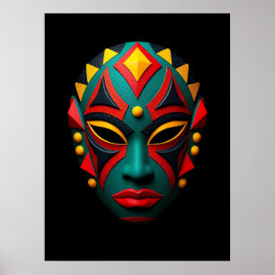 African Mask Poster