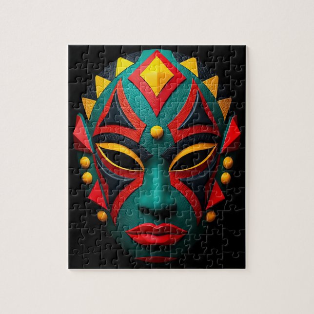 African Mask Puzzle (Vertical)