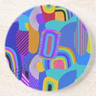 African Maximalist Landscape Map Coaster