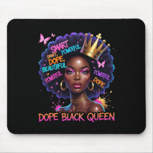 African Melanin Drug Queen Black Women Afro Girl Mouse Pad