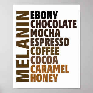 African Melanin Queen Girls And Womens Melanated B Poster