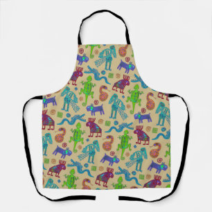 African Mexican Culture Primitive Tribal Pattern 1 Apron