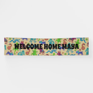 African Mexican Culture Primitive Tribal Pattern 1 Banner