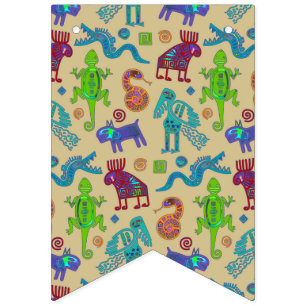 African Mexican Culture Primitive Tribal Pattern 1 Bunting