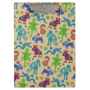 African Mexican Culture Primitive Tribal Pattern 1 Clipboard
