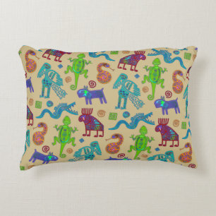 African Mexican Culture Primitive Tribal Pattern 1 Decorative Cushion