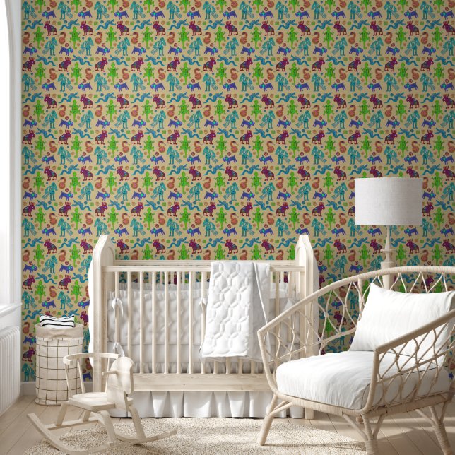 African Mexican Culture Primitive Tribal Pattern 1 Wallpaper (Kids)