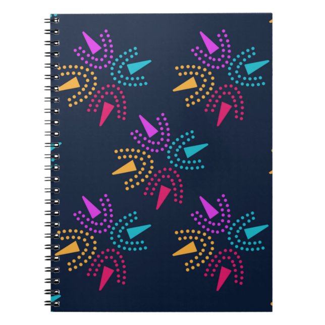 african modern chic stars - navy blue  notebook (Front)