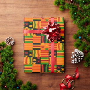 African Modern Kente Tribal Style Wrapping Paper