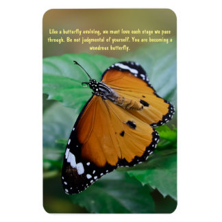 African monarch butterfly inspiration quote magnet