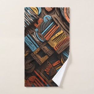 African Mosaic: Color Weaving Hand Towel