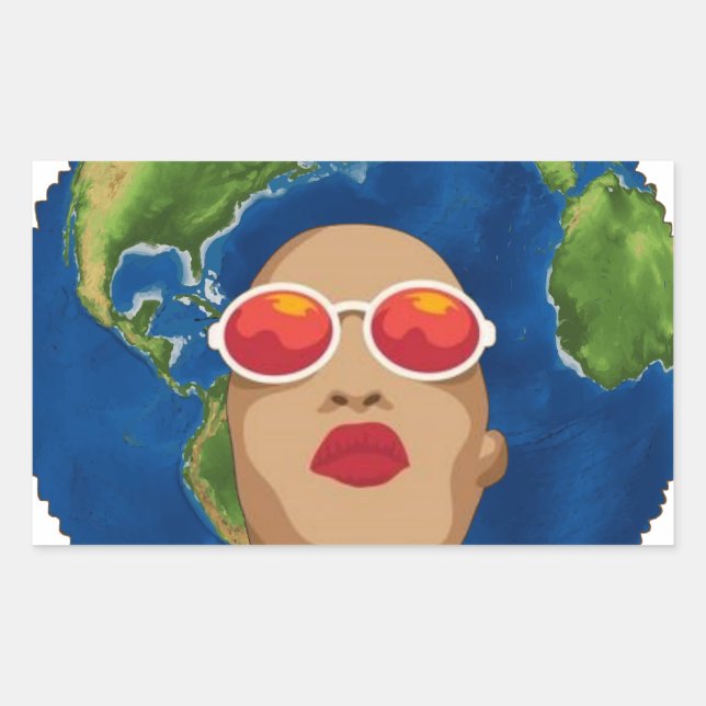 african mother earth day rectangular sticker (Front)