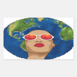 african mother earth day rectangular sticker