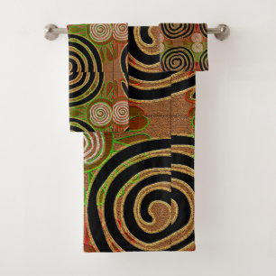 African Motif Bath Towel Set