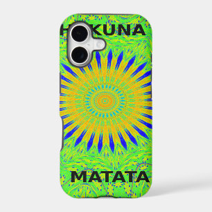 African Motif Design in Green and Gold Art Print