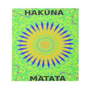 African Motif Design in Green and Gold Art Print Notepad