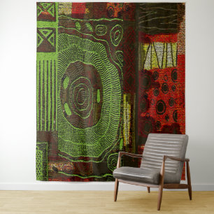 African  Motif Print Tapestry