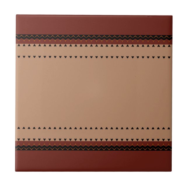 African motive ceramic tile (Front)