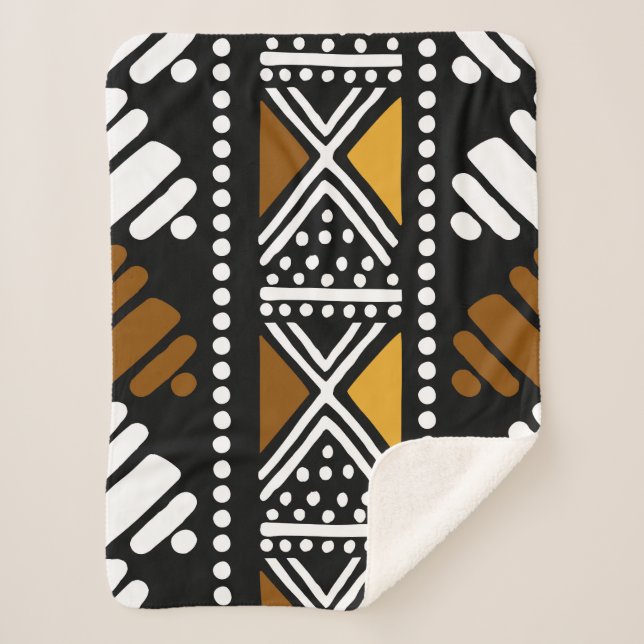 African Mud Cloth Bogolan Blanket (Front)