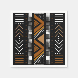 African Mud Cloth Bogolan Designer Paper Napkins