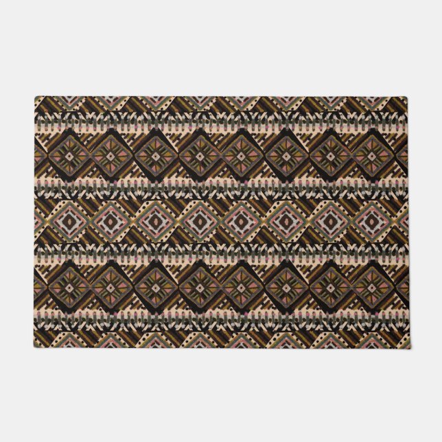 African Mud Cloth Ethnic Inspired Beautiful Doormat (Front)
