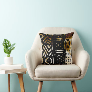 African Mud Cloth Print  Cushion